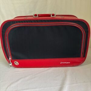 Vintage Grasshopper Red Tartan Plaid Suitcase 21” Carry On Luggage Retro 1970s
